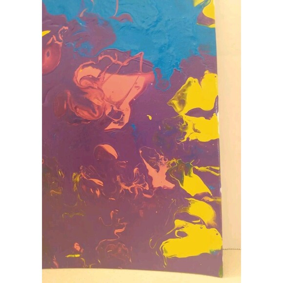 Faith Over Fear Mixed Media Acrylic Pour Inspirational Art Canvas Wall Decor - Picture 7 of 16